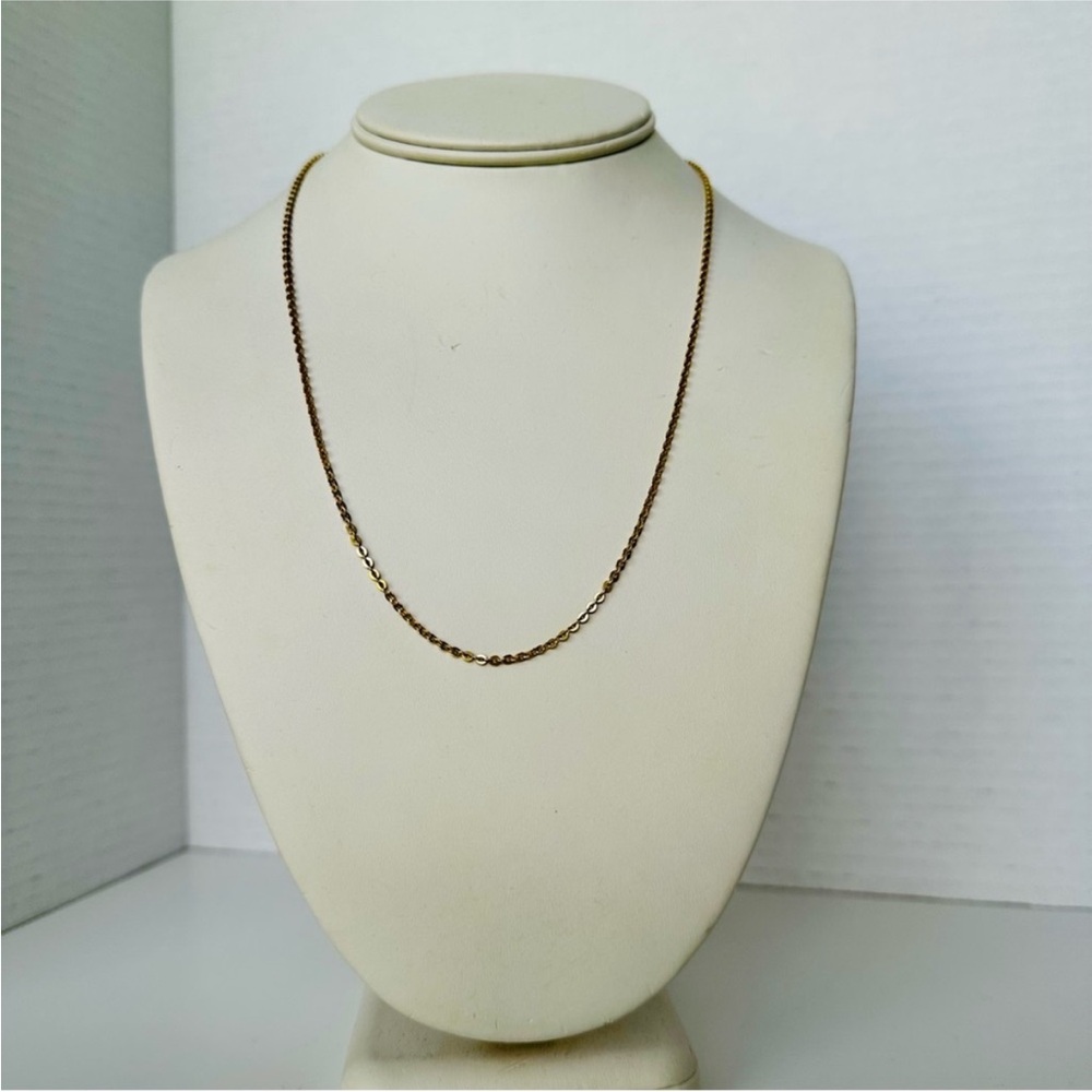 Vintage BALESTRA Solid 18k Italian Yellow Gold 20” Cable Chain Necklace, 4.9g - Picture 9 of 10